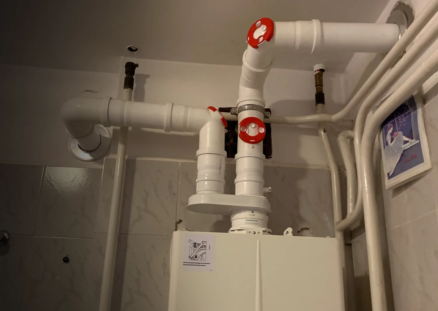 Water heater being inspected by a licensed plumber